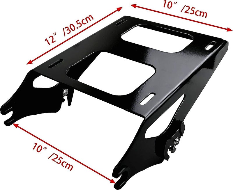 SWESGI SWESG Detachable Two-Up Tour Trunk Rack Mounting Luggage Rack Fit for Harley Davidson Touring, Tour Trunk Rack Compatible for Street Glide Road Glide Road King Electra Glide 2014-2024 (Black-2) - Image 2
